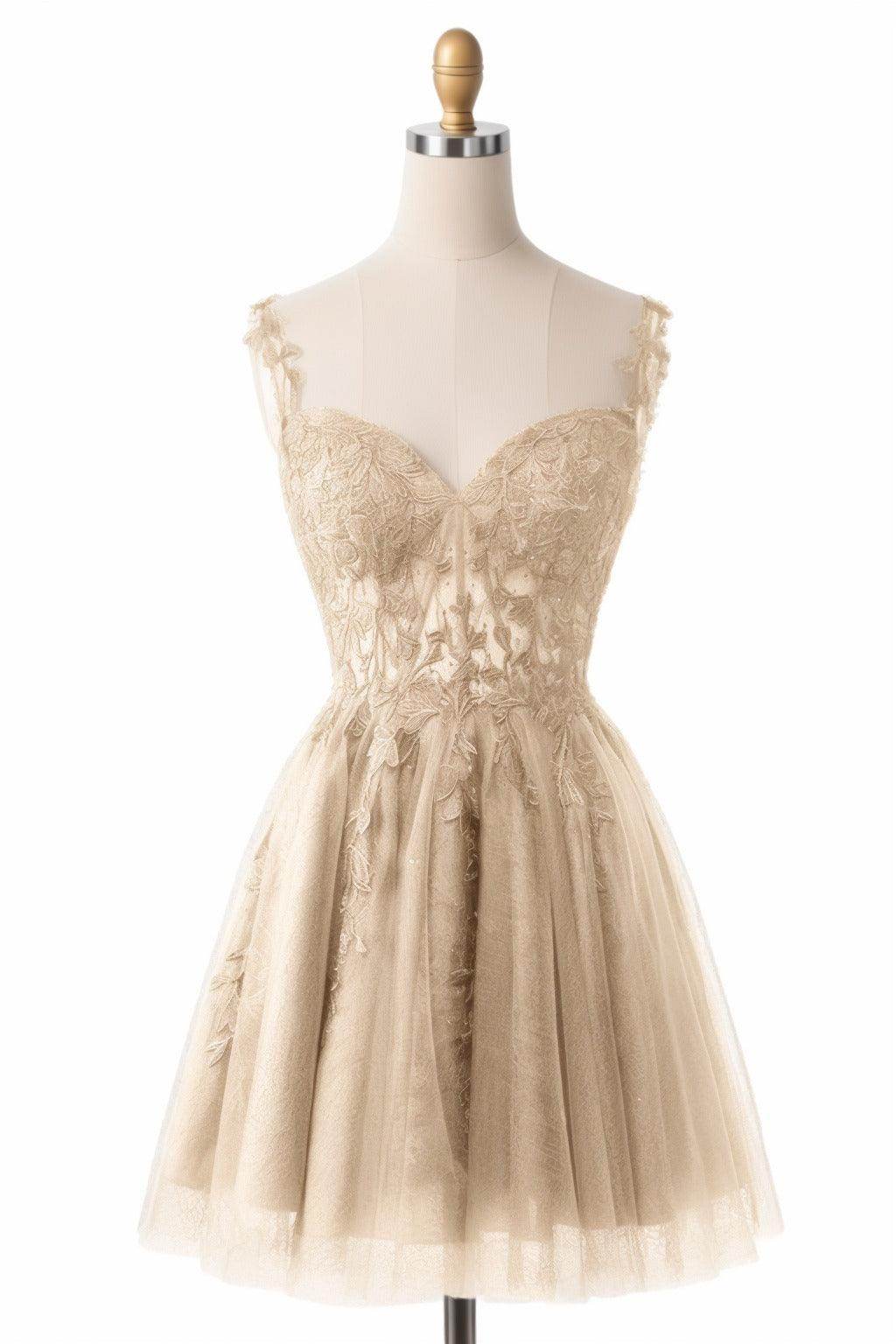 A-Line Short-Mini Tulle Homecoming Dresses CS0505 - COCOMELODY